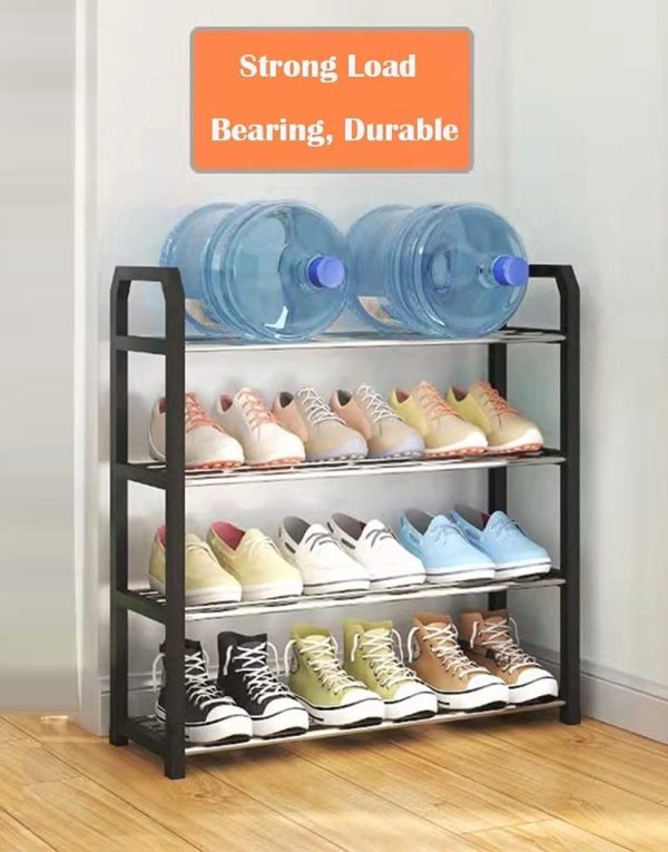 4 tier Shoe Rack Storage Organiser (White)