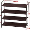 4 Tier Metal Shoe Rack Storage Organiser for Entryway and Bedroom