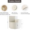 360 degree rotating multi-functional pen holder with 3 separate layer for office desk organiser (White)