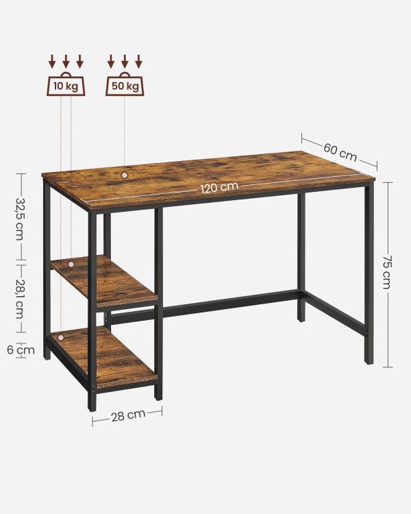 Side Shelf Computer Desk