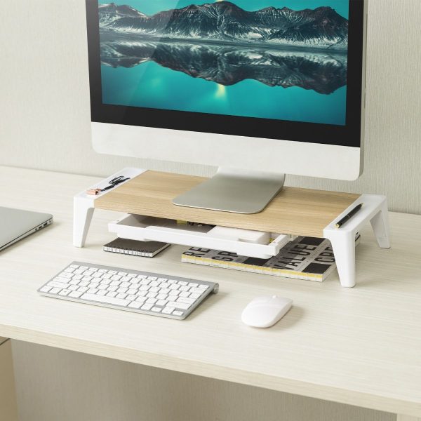 Pine activiva Ergolife Monitor Stand Riser with Storage Drawer