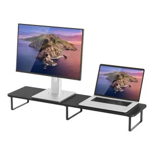 activiva Black Dual Monitor Riser