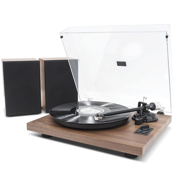 mbeat Hi-Fi Turntable with Bookshelf Speakers and Bluetooth Streaming