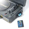 mbeat Uptown Retro Turntable and Cassette Player with Bluetooth Speakers