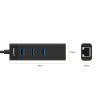 mbeat 3-Port USB 3.0 Hub & Gigabit LAN Ethernet – Black