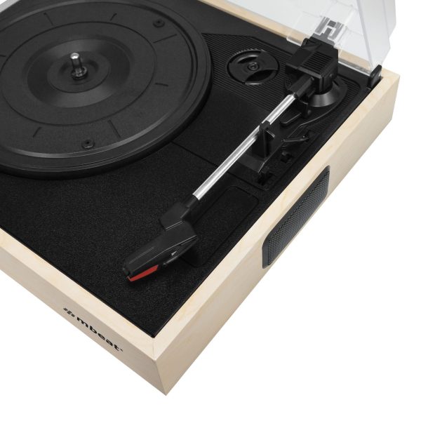 mbeat Slim Wooden Style USB Turntable