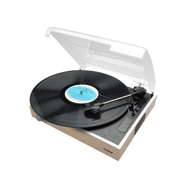 mbeat Slim Wooden Style USB Turntable