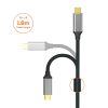 mbeat Tough Link 1.8m 4K USB-C to Display Port Cable – Space Grey