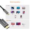 mbeat Tough Link 1.8m 4K USB-C to Display Port Cable – Space Grey