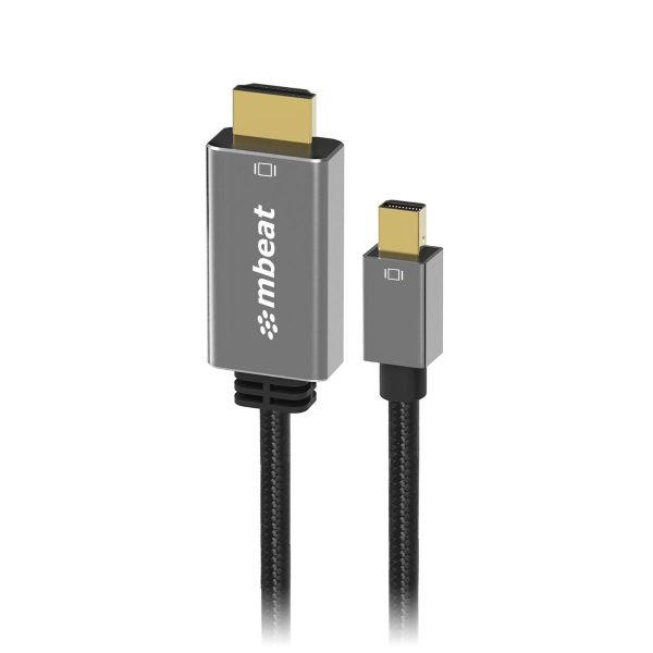 mbeat Tough Link 1.8m Mini DisplayPort to HDMI Cable – Space Grey