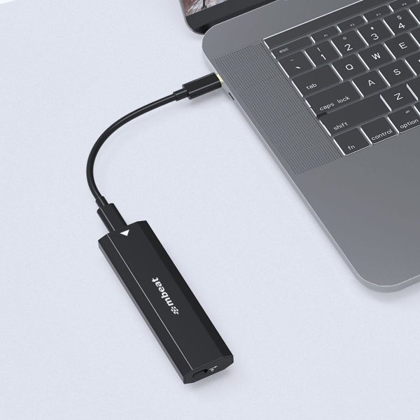 mbeat Elite USB-C to M.2 SSD Enclosure (M-Key, B+M Key) – Matte Black