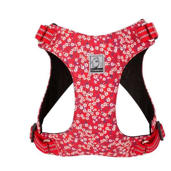 Floral Doggy Harness – S, Red