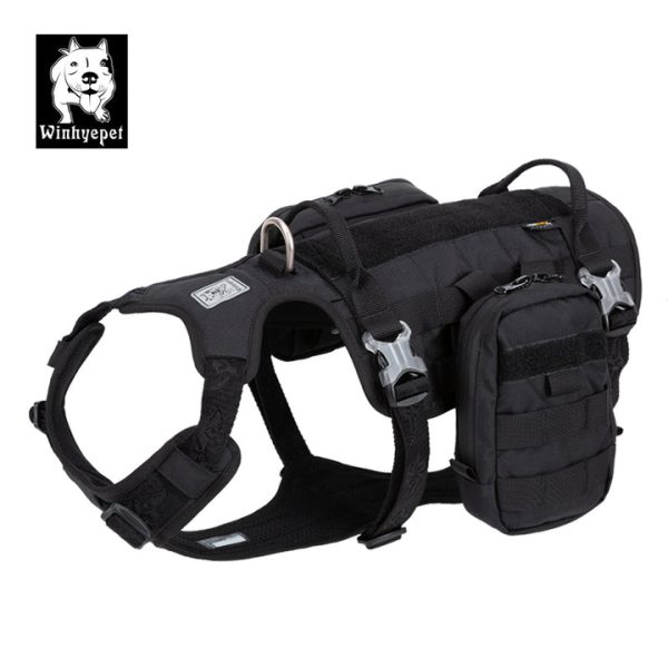 Whinhyepet Military Harness – L, Black