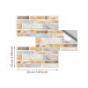 9PCS Mosaic Marble Bricks Self-adhesive Bathroom Kitchen Wall Tile Sticker – Golden Fawn