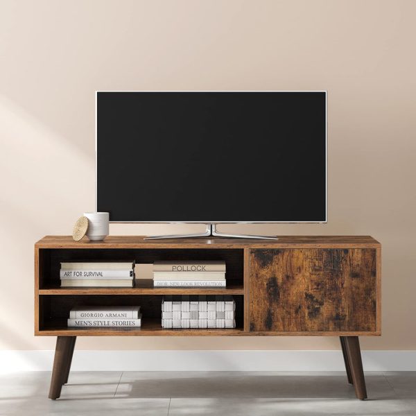 Cabarita Wooden Look TV Console Stand With Storage Shelf & Cupboard