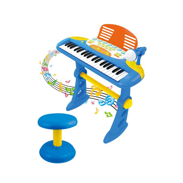 Children’s Electronic Keyboard with Stand (Blue) Musical Instrument Toy