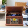 Vinyl, Bluetooth + CD Player in 1 Retro Music Centre All Music Formats