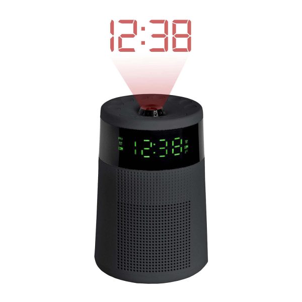 Sleek Projector Alarm Clock & Radio – Projects the Time onto the Ceiling