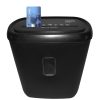 10 Sheet Cross Cut Paper Shredder Machine (Black) 21L Capacity