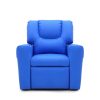 Blue Kids push back recliner chair with cup holder