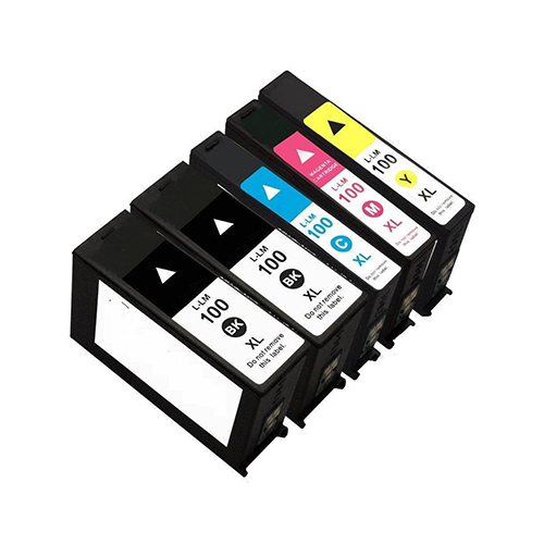 Compatible Premium  No. 100XL High Yield Inkjet Cartridge Set of 5  – 2BK,1C,1M,1Y (14N1068A – 14N1071A) – for use in Lexmark Printers