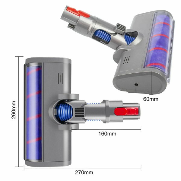 LED Soft Roller Brush Head Floor Tool for DYSON V7 V8 V10 V11 Vacuum Cleaner