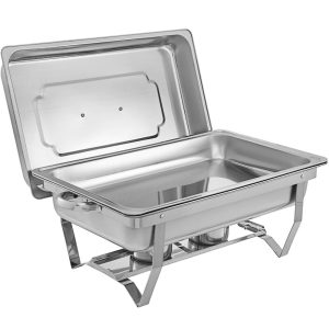 9L Chafing Dish Set Buffet Pan Bain Marie Bow Stainless Steel Food Warmer