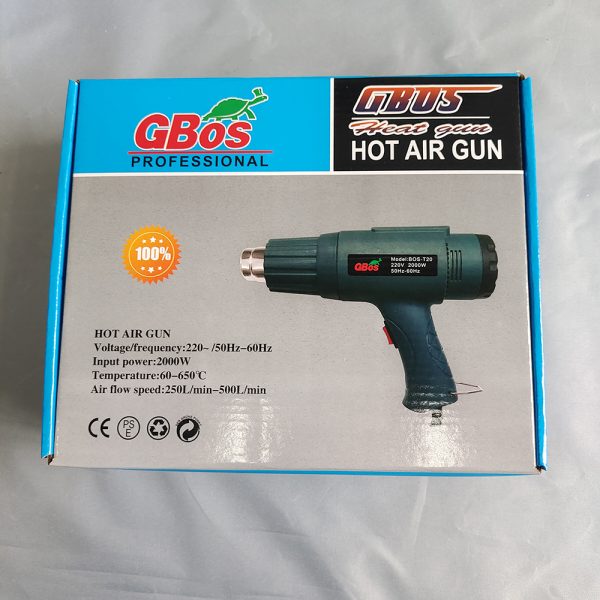 2000W Electric Heat Gun Hot Air W/9 Nozzles Heating Tool