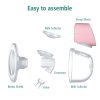 Portable Electric Breast Pump Wearable USB Silent Hands-Free Automatic Milker. – Pink