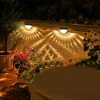 4PCS Solar Powered LED Wall Lights Door Fence Lights Outdoor Garden Lamp Light