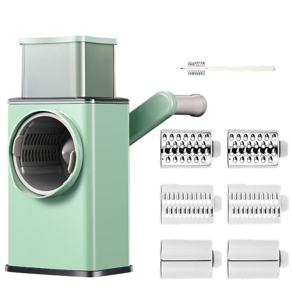 Kitchen Vegetable Food Manual Rotary Drum Grater Chopper Slicer Fruit Cutter