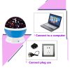 LED Night Star Galaxy Projector Light Rotating Starry Lamp Pink