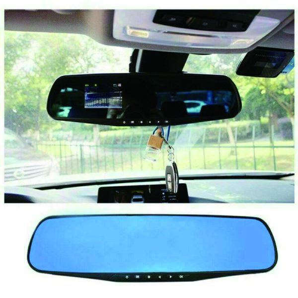 1080P Rear View Reversing Mirror 4.3” Front And Rear DVR Car Dash Camera Dual Lens