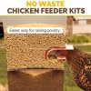 Chicken Feeder Poultry Feeder DIY Port PVC Gravity Fed Chicken Feeder – 4 Port