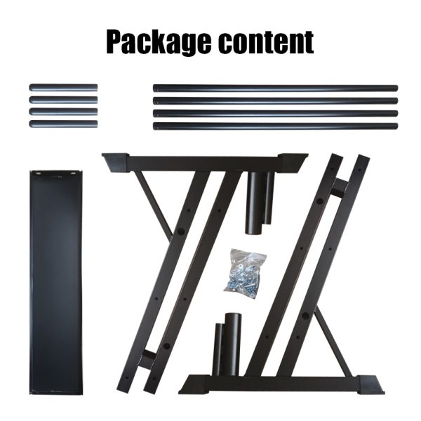 3-Tier Weights and Barbell Storage Rack Barbell Dumbbell Kettlebell Weight Plate