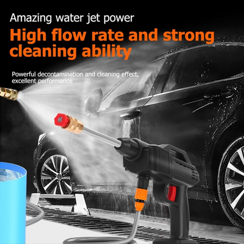 Electric Car Pressure Washer Cordless Spray Gun W/ 2 Battery Water Cleaner Tool