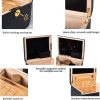 Wooden Storage Chest With Movable Tray Wood Lockable Stash Box Rolling Tray Gift