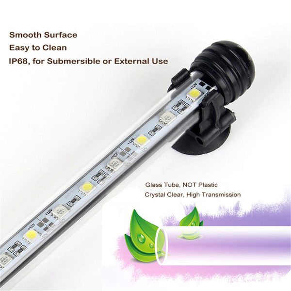 Aquarium Fish Tank LED Light Bar Lamp Pool Submersible Waterproof White – 18 cm