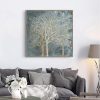 Forest In The Twilight Trees Gold Frame Canvas Wall Art – 50×50 cm