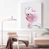 Pink Galah White Frame Canvas Wall Art – 50×70 cm