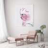 Pink Galah White Frame Canvas Wall Art – 50×70 cm