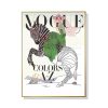 Vogue Lady Gold Frame Canvas Wall Art – 50×70 cm