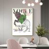 Vogue Lady Gold Frame Canvas Wall Art – 50×70 cm