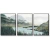 Landscape 3 Sets Black Frame Canvas Wall Art – 40×60 cm