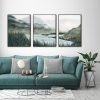 Landscape 3 Sets Black Frame Canvas Wall Art – 40×60 cm