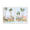 Saguaro Hotel 2 Sets White Frame Canvas Wall Art – 50×70 cm