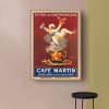 Cafe Martin Gold Frame Canvas Wall Art – 50×70 cm