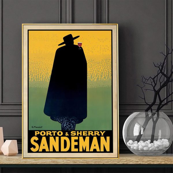 Sandeman Gold Frame Canvas Wall Art – 50×70 cm