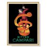 Bitter Campari Gold Frame Canvas Wall Art – 50×70 cm