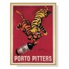 Porto Pitters Vintage Gold Frame Canvas Wall Art – 50×70 cm